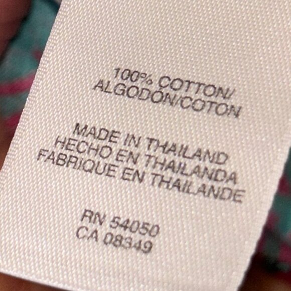 Jones New York Aqua Red Paisley Print Tie-Front Shirt XL - Picture 7 of 7